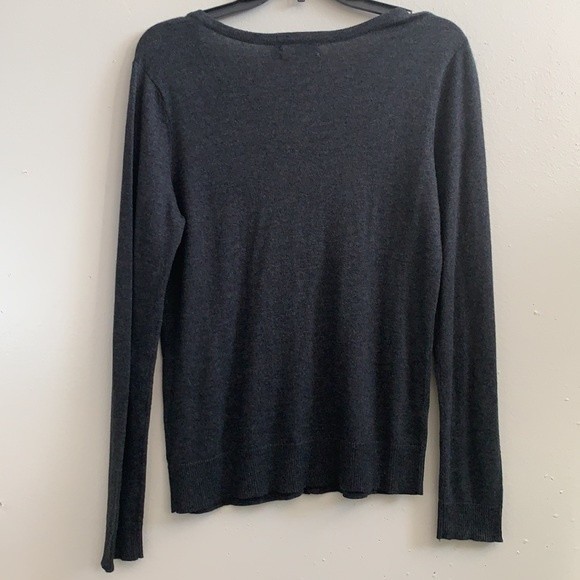 7th Avenue New York & Company Women's Medium Gray Cardigan Sweater - Picture 3 of 7